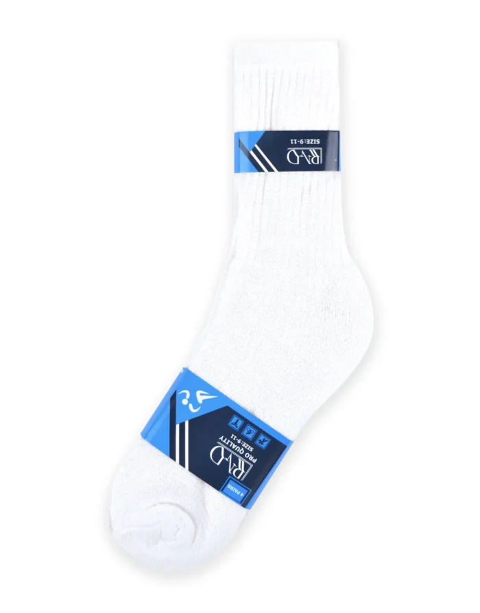 Crew White Cotton Socks (Dozen) - Image 1