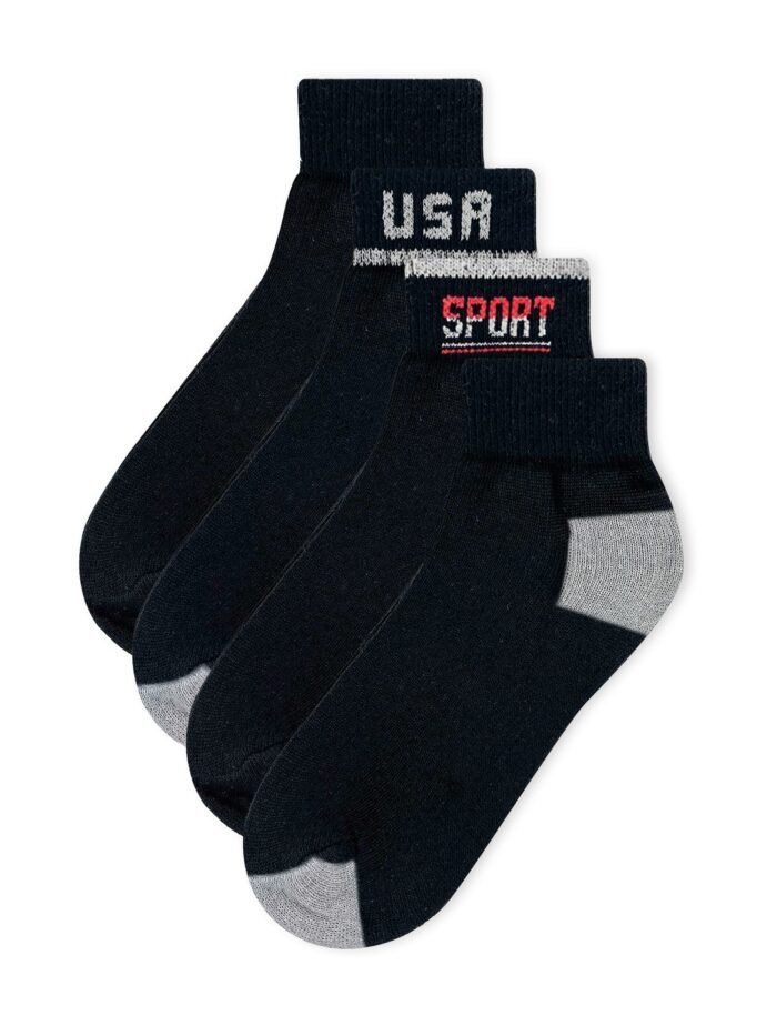 Low Cut Black Cotton Socks (Dozen) - Image 1