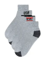Low Cut Gray Cotton Socks (Dozen)