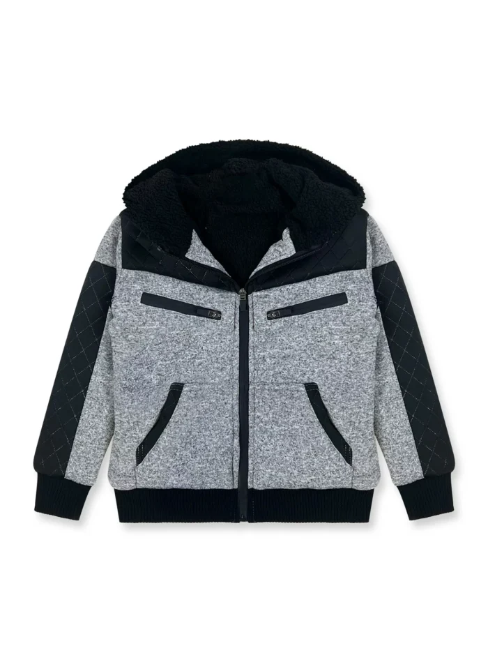Boys’ Hoodie with Sherpa Lining #5525 - Image 3