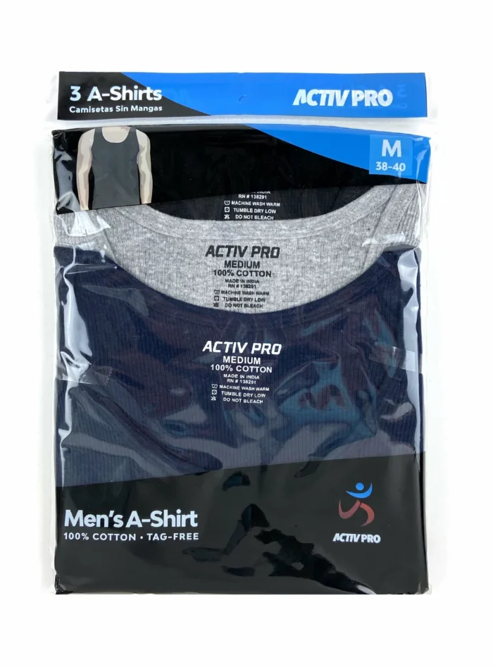 Men’s A-Shirt Assorted Colors (Dozen) - Image 1